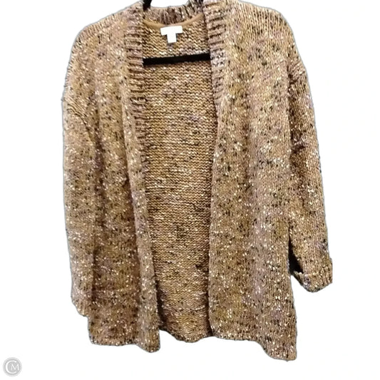Sweater Cardigan By J. Jill In Orange & Purple, Size: S