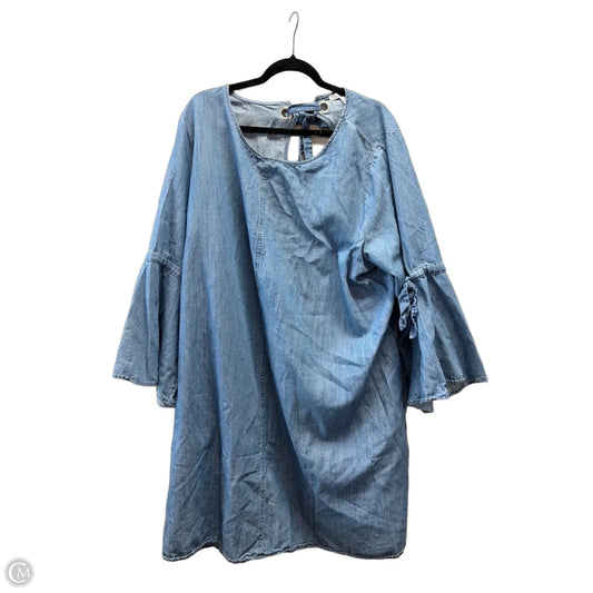 Dress Casual Midi By Spense In Blue Denim, Size: 3x