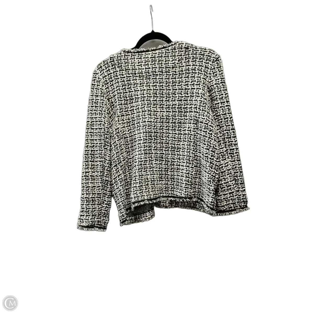 Sweater Cardigan By Max Studio In Black & White, Size: L