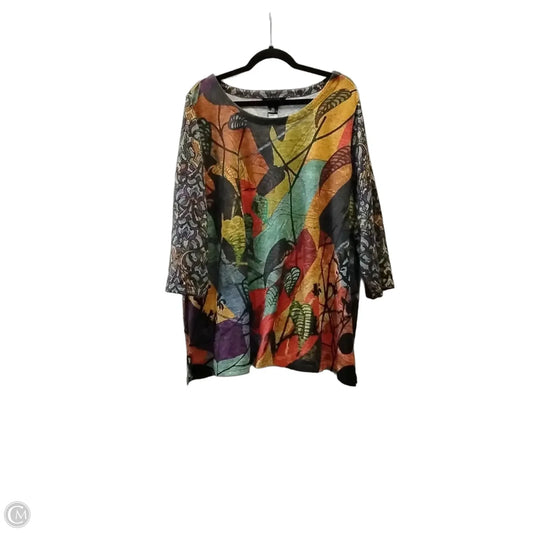 Top Long Sleeve By Ali Miles In Multi-colored, Size: 2x