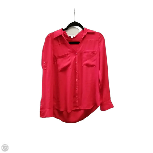 Blouse Long Sleeve By Express In Red, Size: M