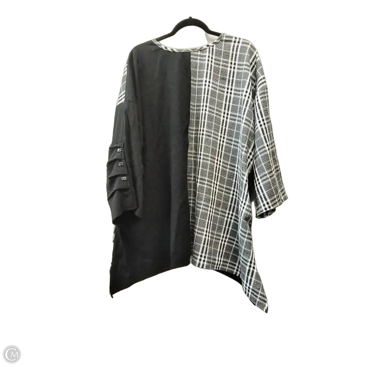 Blouse 3/4 Sleeve By Cal Style In Plaid Pattern, Size: 2x