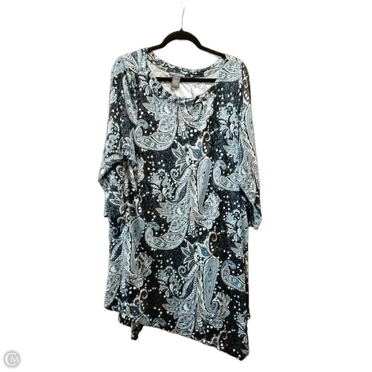 Blouse Long Sleeve By Nygard Peter In Blue, Size: 3x