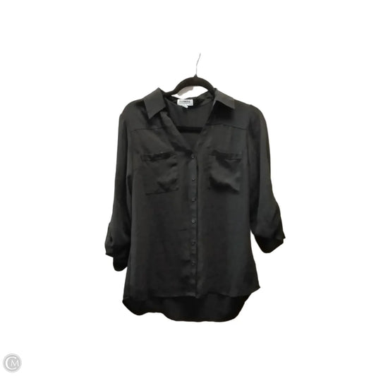 Blouse Long Sleeve By Express In Black, Size: M