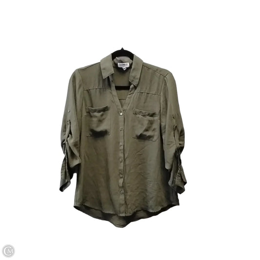 Blouse Long Sleeve By Express In Green, Size: M