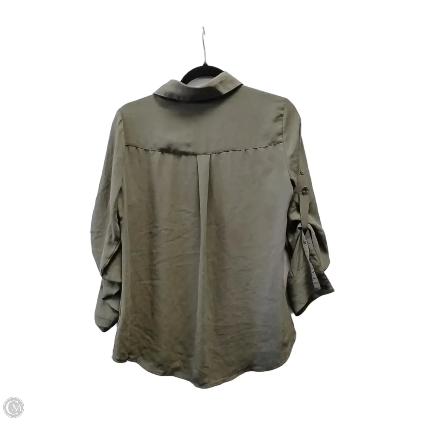 Blouse Long Sleeve By Express In Green, Size: M