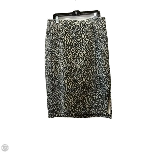 Skirt Midi By Worthington In Animal Print, Size: L