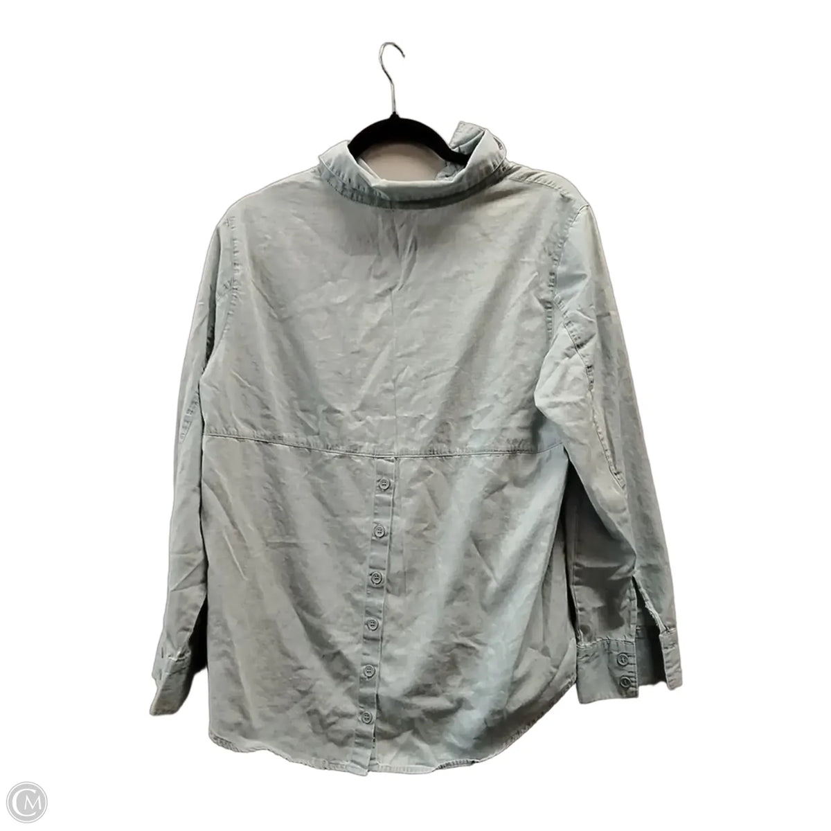 Top Long Sleeve By Jack In Blue Denim, Size: L