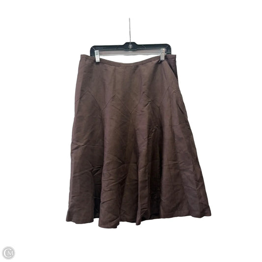 Skirt Midi By Ann Taylor In Brown, Size: 12