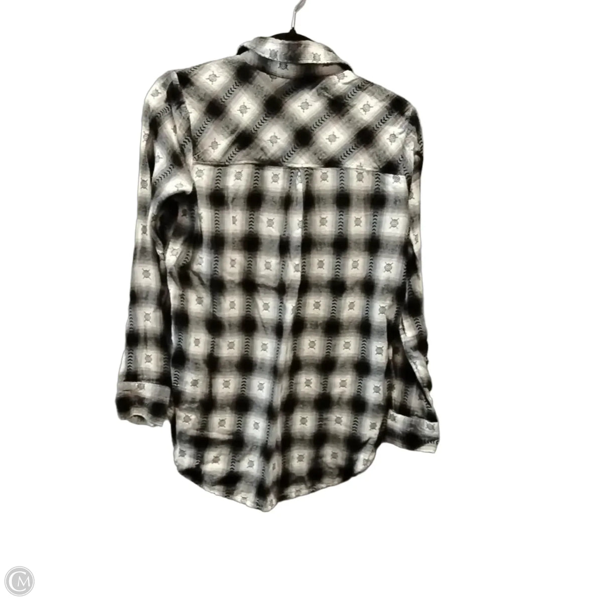 Top Long Sleeve By Mudd In Plaid Pattern, Size: M