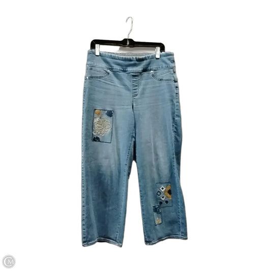 Jeans Straight By Chicos In Blue Denim, Size: 8