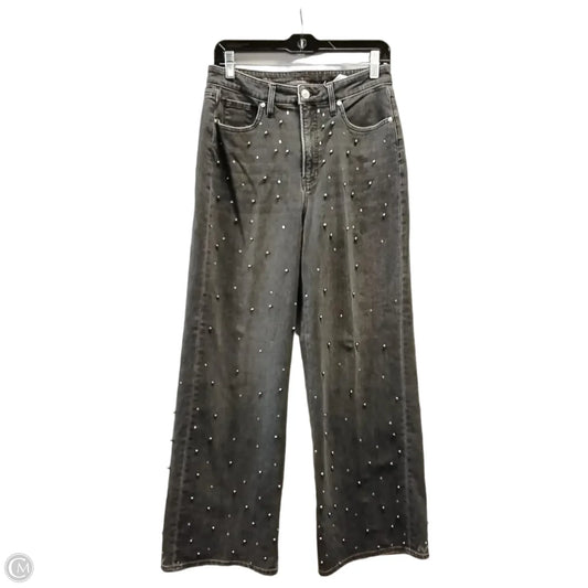 Jeans Wide Leg By Chicos In Black Denim, Size: 8