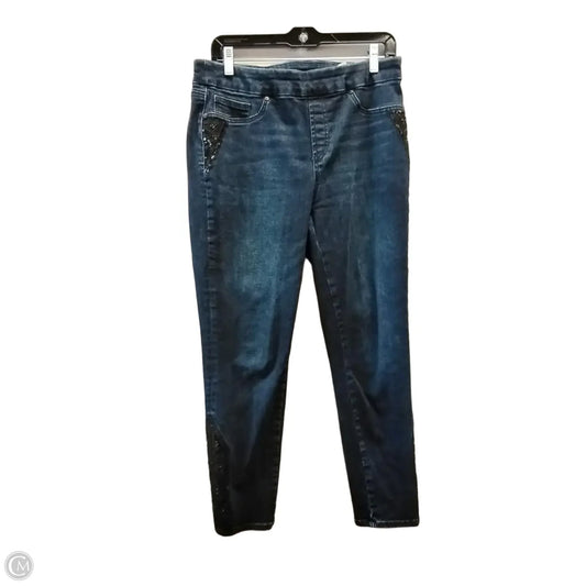 Jeans Skinny By Chicos In Blue Denim, Size: 8