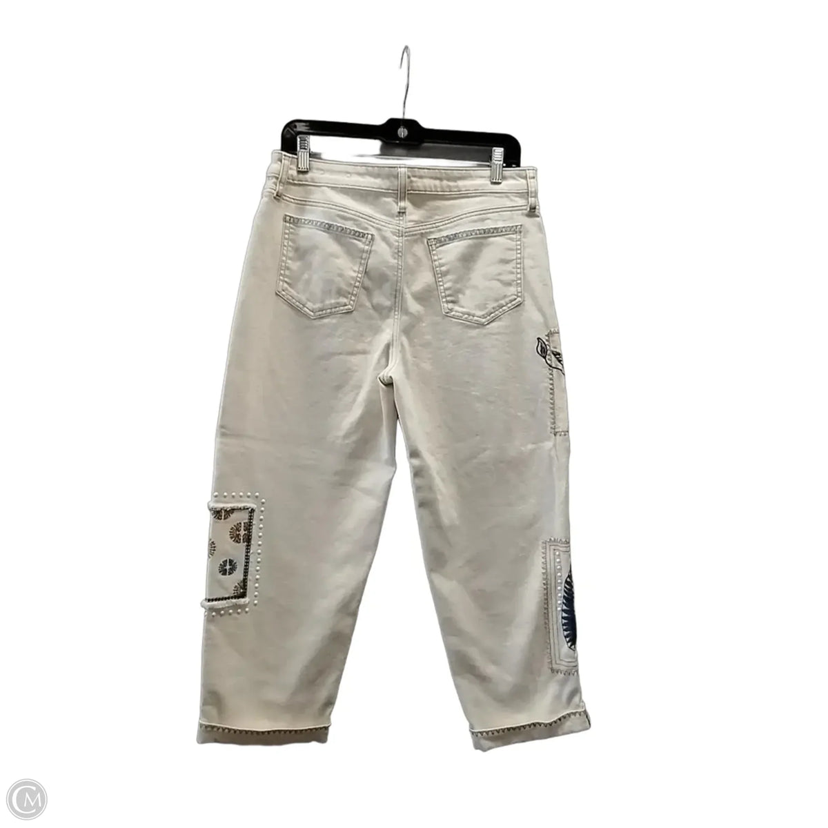Jeans Cropped By Chicos In White, Size: 8