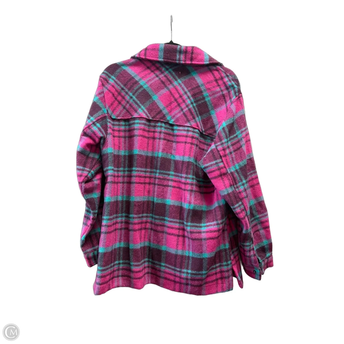 Jacket Shirt By Ashley In Plaid Pattern, Size: S