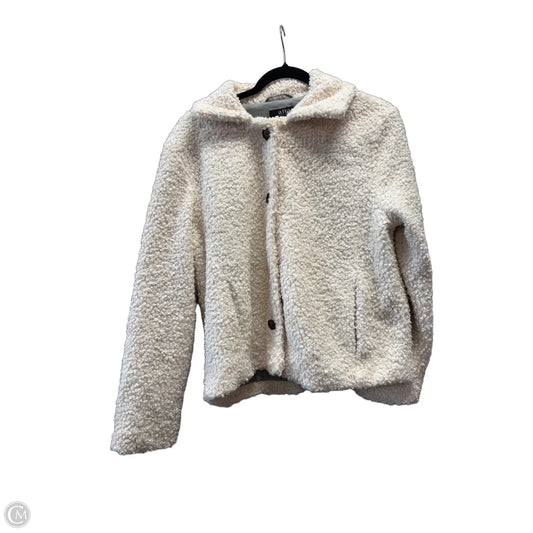 Jacket Faux Fur & Sherpa By Ana In Cream, Size: M