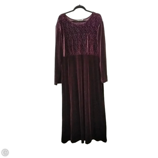 Dress Casual Maxi By Cynthia Maxx In Purple, Size: Xl