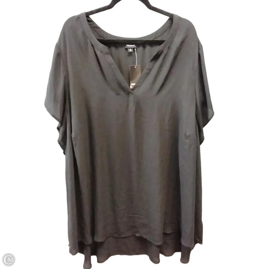 Blouse Short Sleeve By Torrid In Black, Size: 6