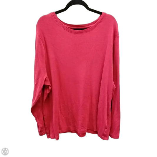 Top Long Sleeve Basic By A New Day In Red, Size: 4x