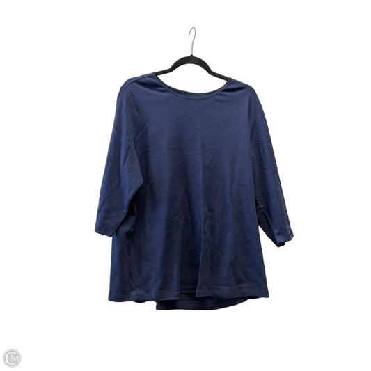 Top Long Sleeve By Cj Banks In Blue, Size: 2x