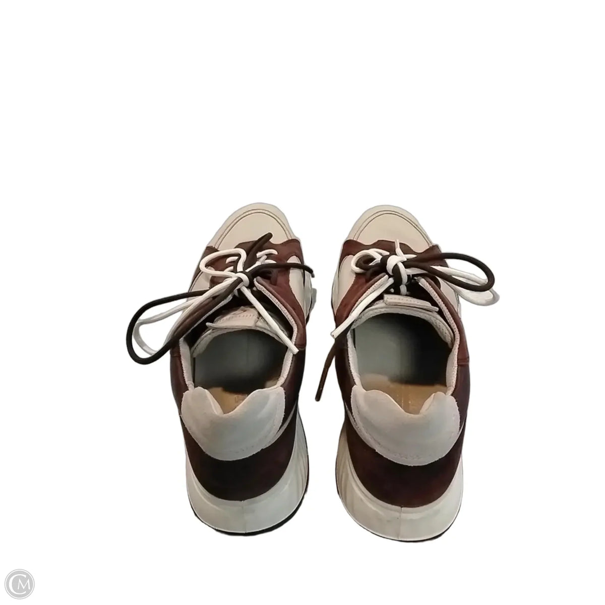 Shoes Sneakers By Ecco In Brown & White, Size: 10