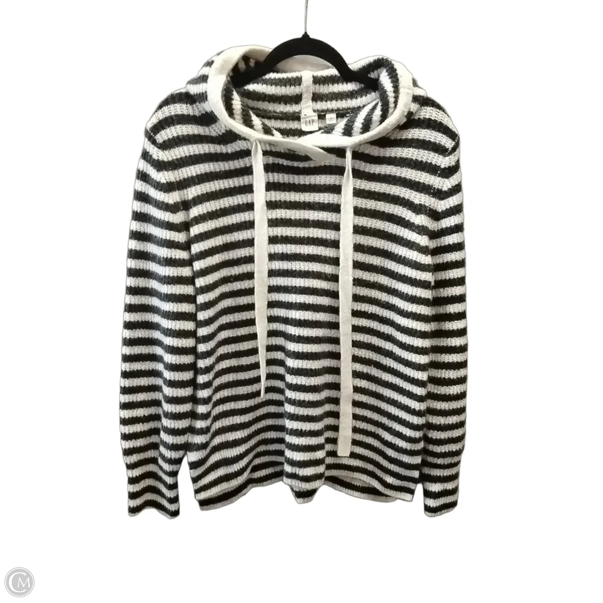 Sweatshirt Hoodie By Gap In Striped Pattern, Size: M