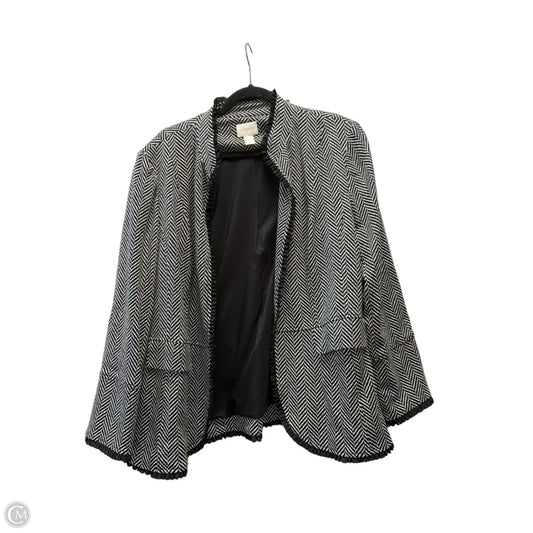 Jacket Other By Chicos In Black & White, Size: Xl
