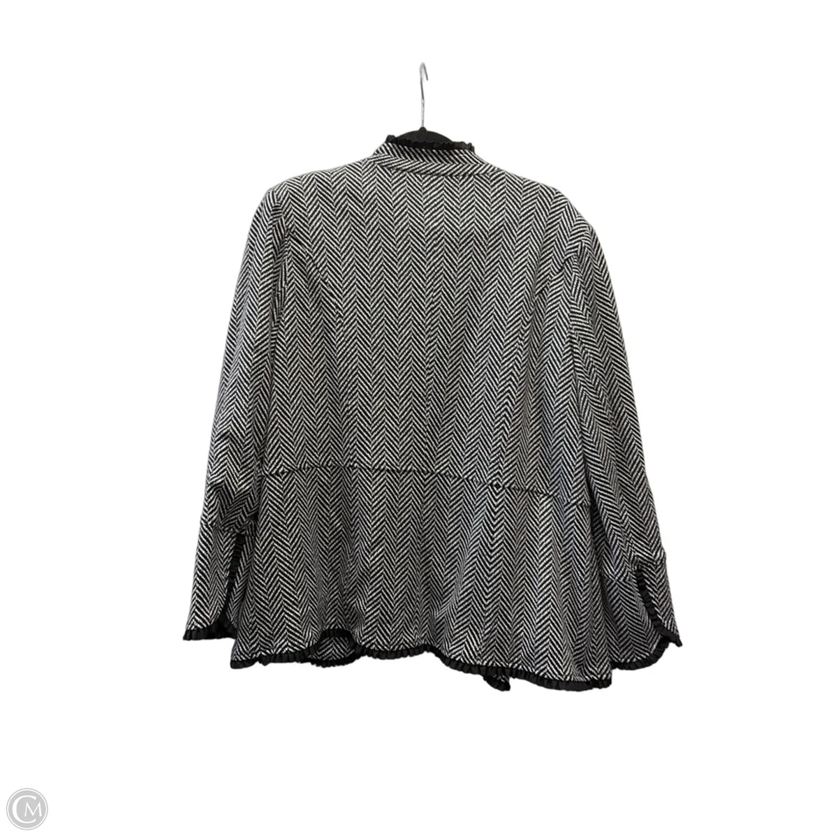 Jacket Other By Chicos In Black & White, Size: Xl