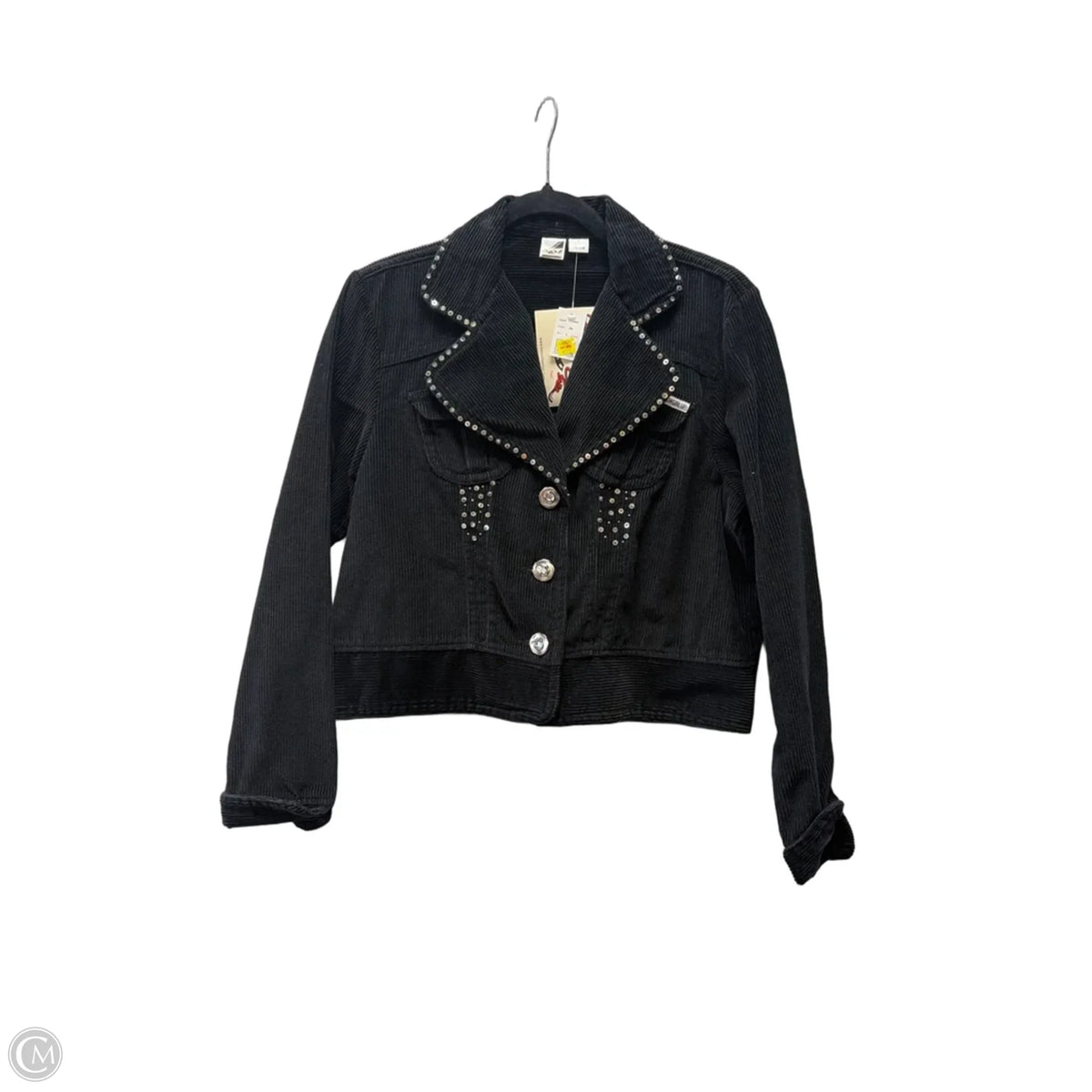 Jacket Other By Cme In Black & Silver, Size: L