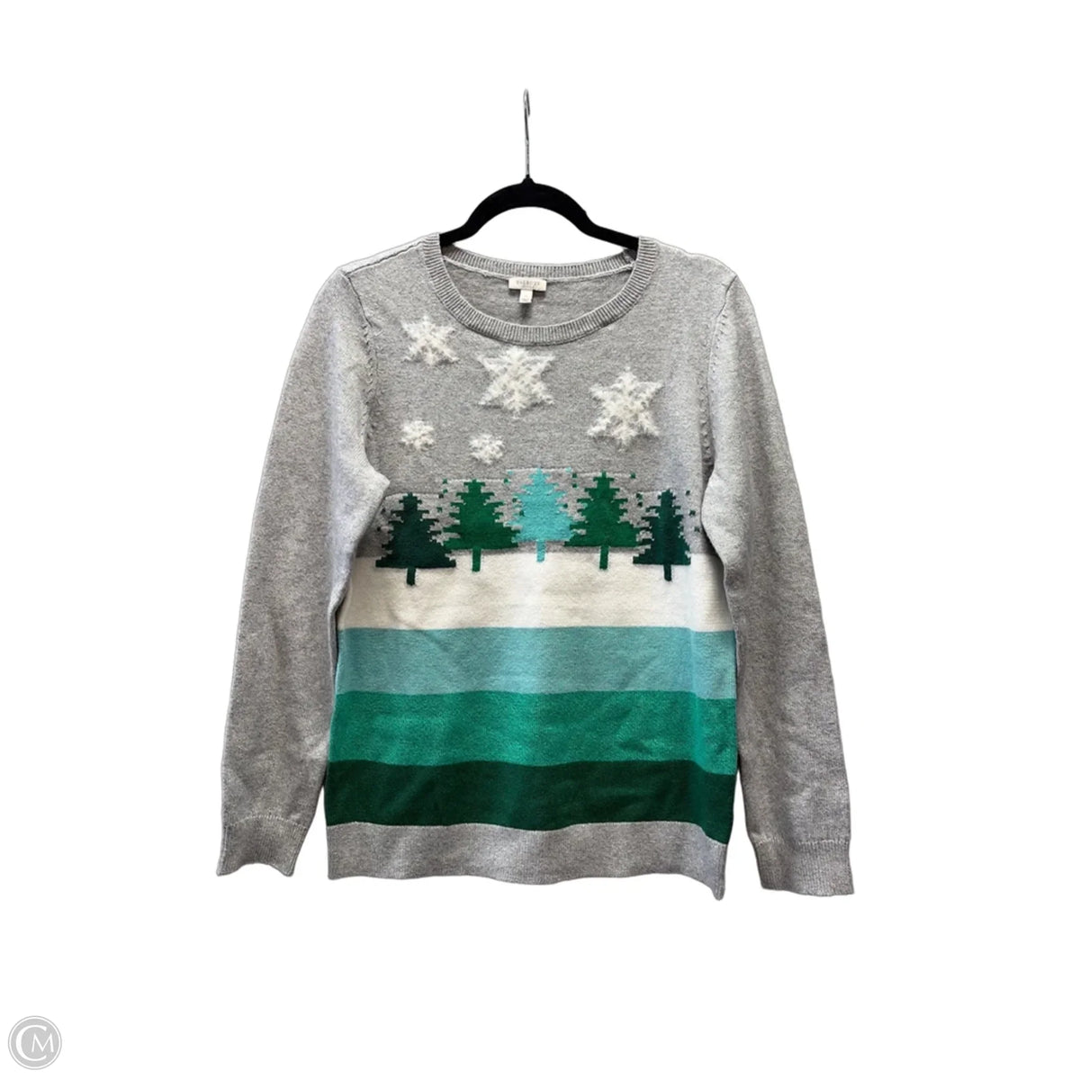 Sweater By Talbots In Grey, Size: M