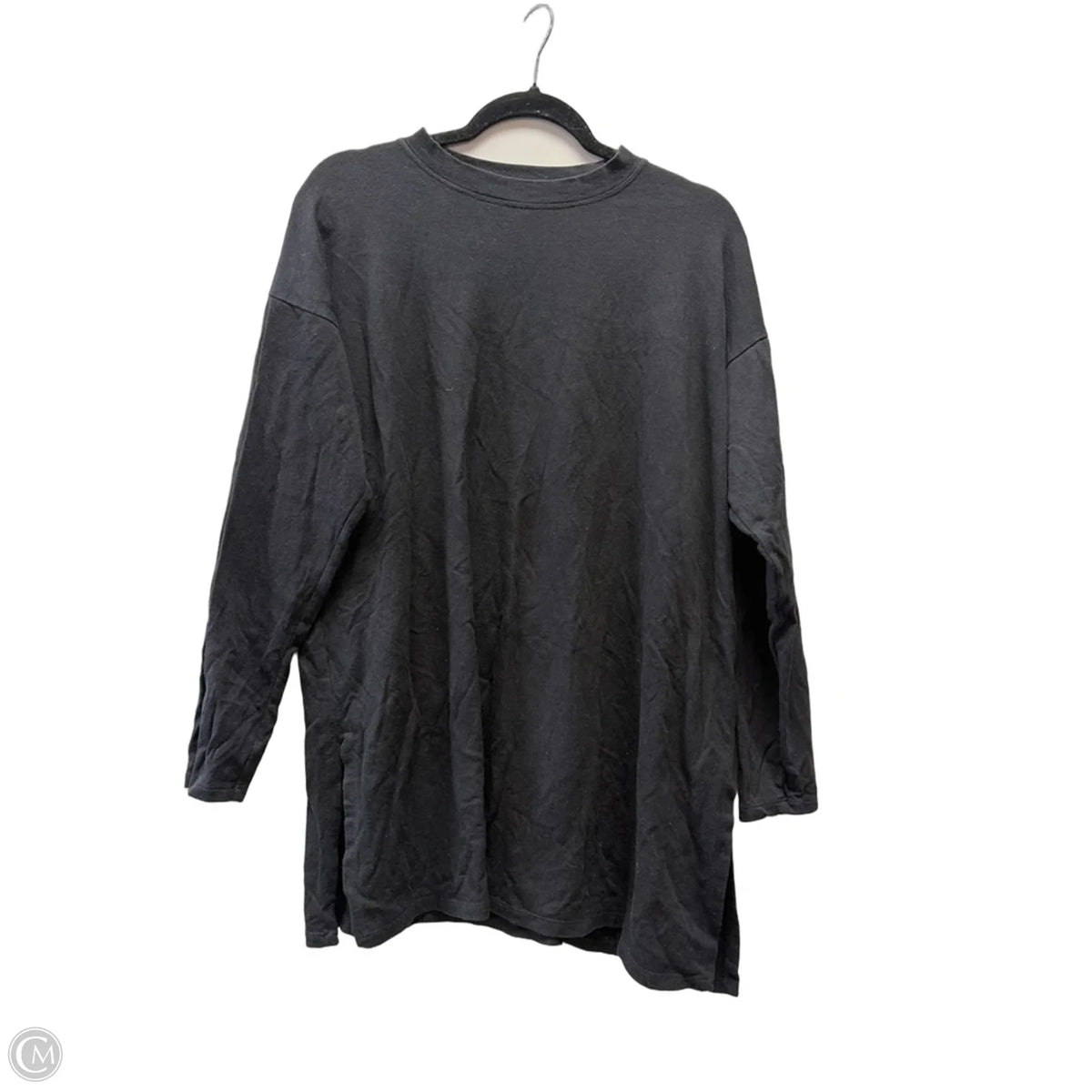 Top Long Sleeve Basic By Eileen Fisher In Black, Size: M