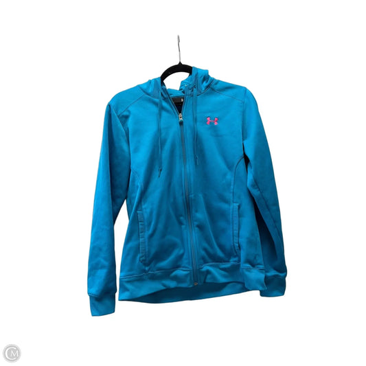 Athletic Sweatshirt Hoodie By Under Armour In Blue, Size: M