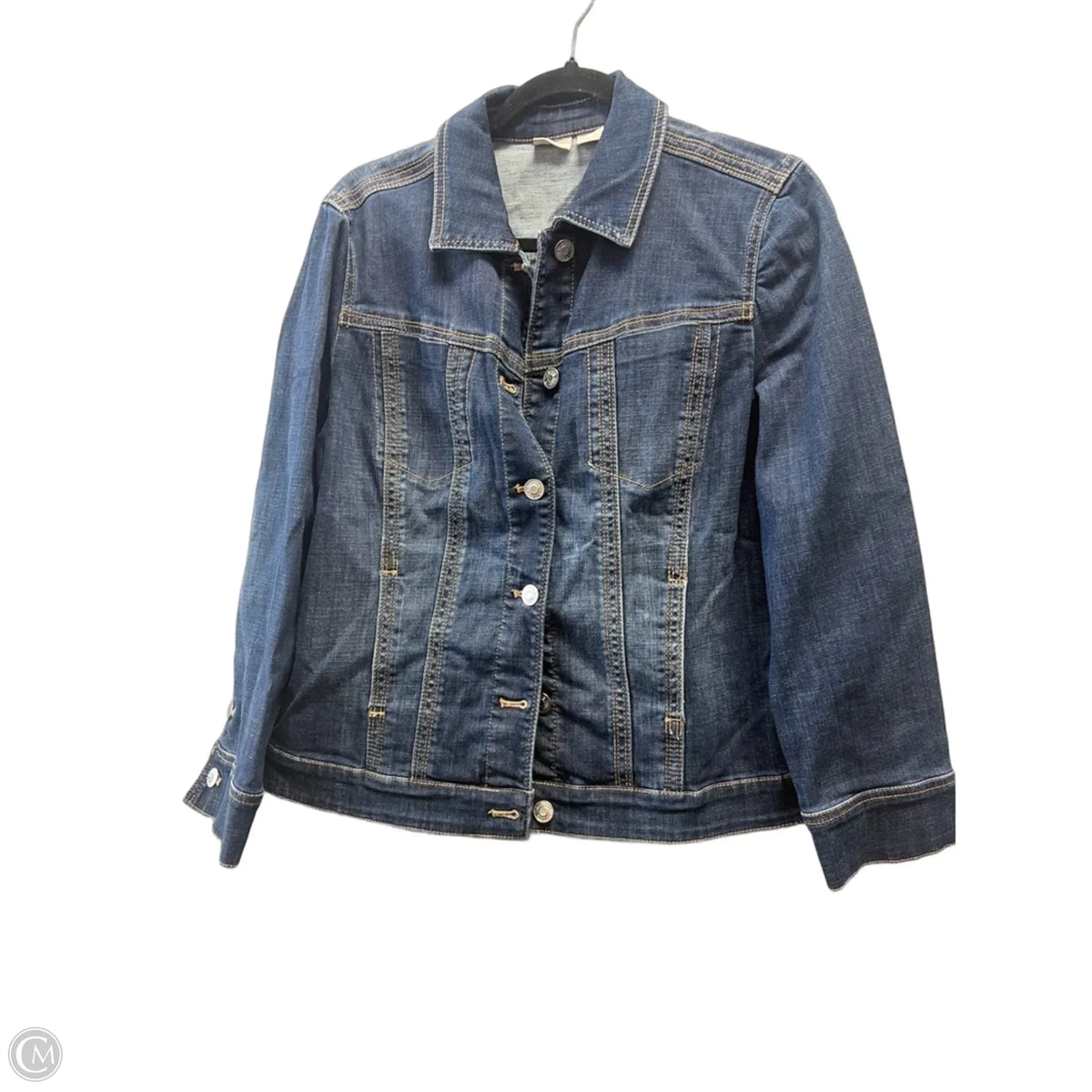 Jacket Other By Chicos In Striped Pattern, Size: 12