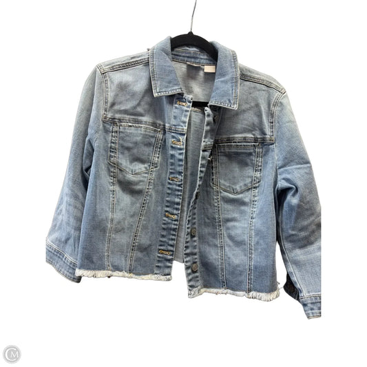 Jacket Denim By Chicos In Blue Denim, Size: 12