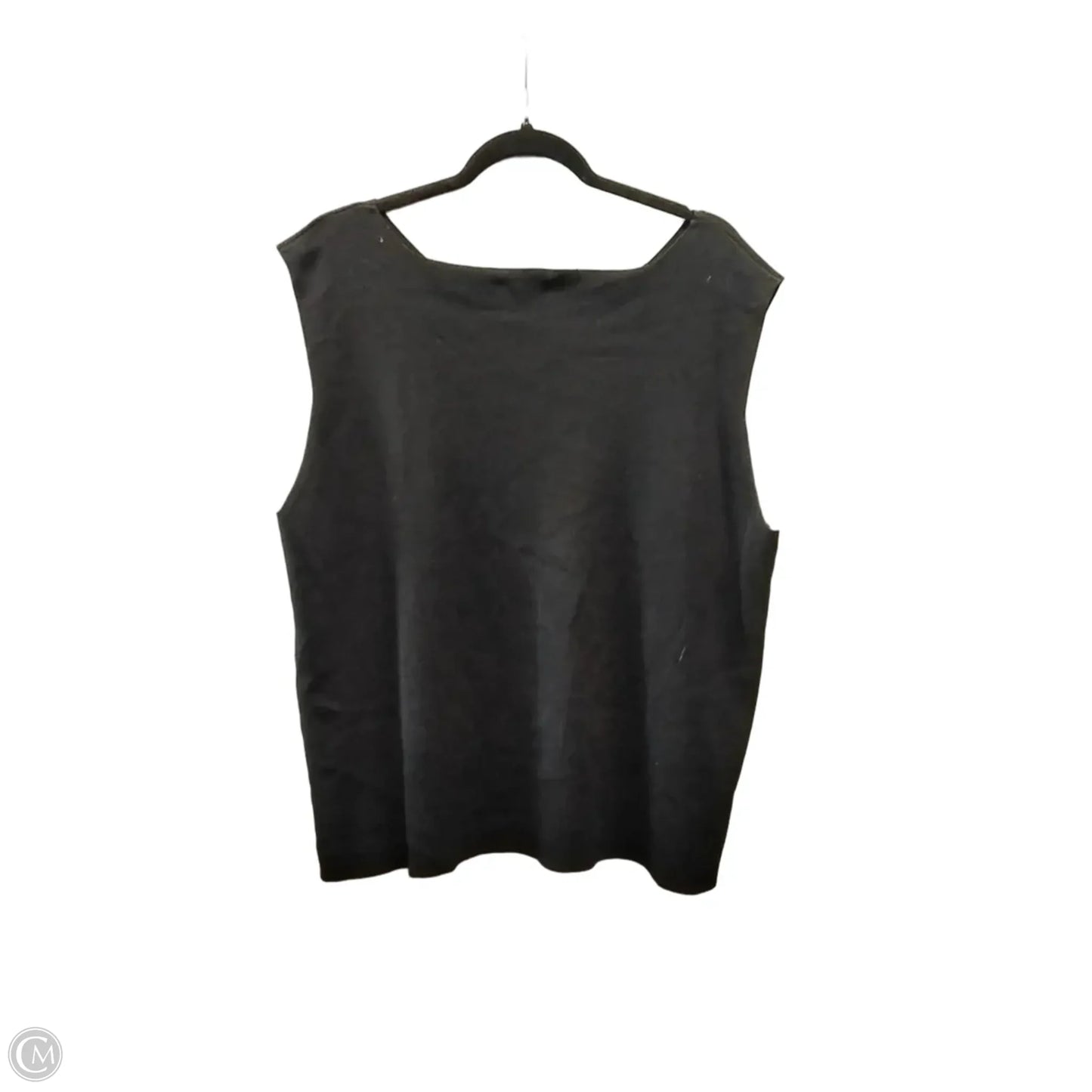 Top Short Sleeve By Coldwater Creek In Black, Size: 3x