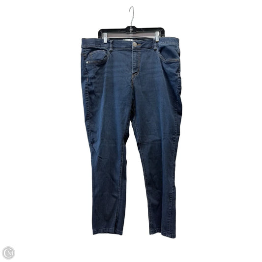 Jeans Straight By Cj Banks In Blue Denim, Size: 22