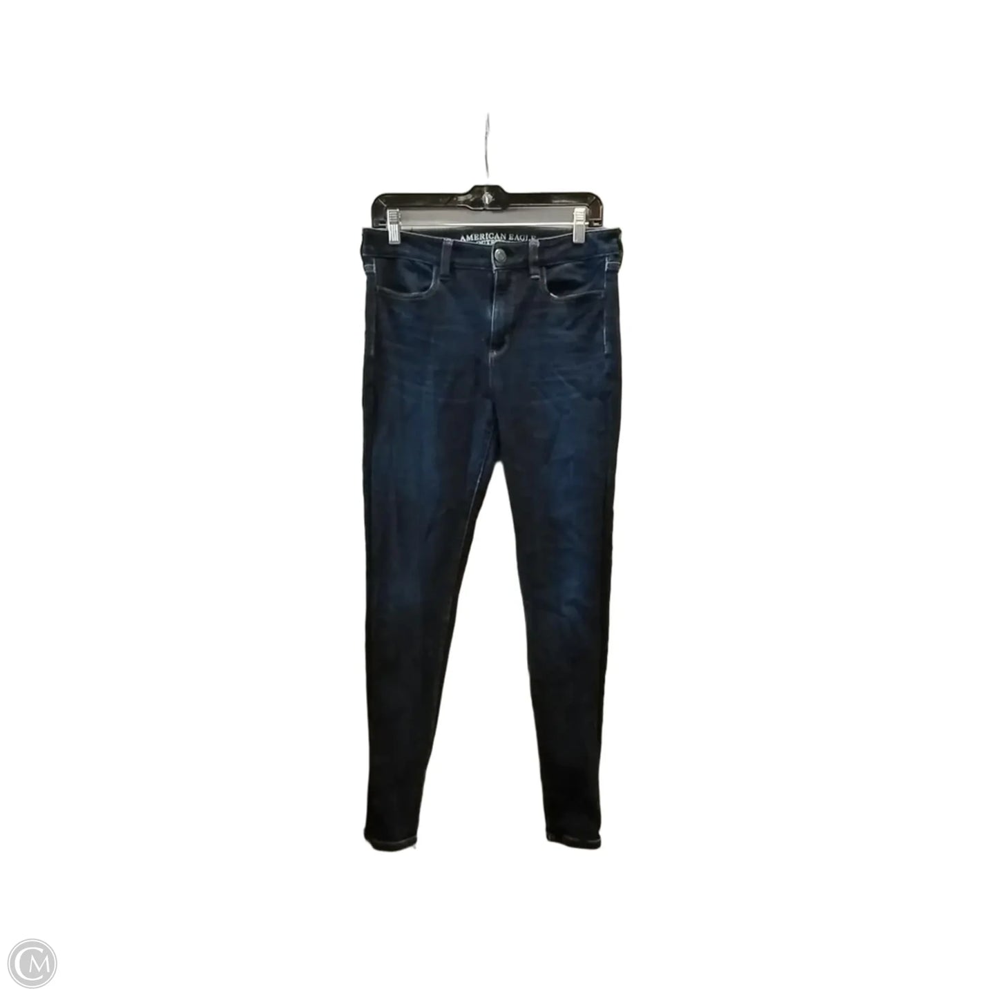 Jeans Skinny By American Eagle In Blue Denim, Size: 8
