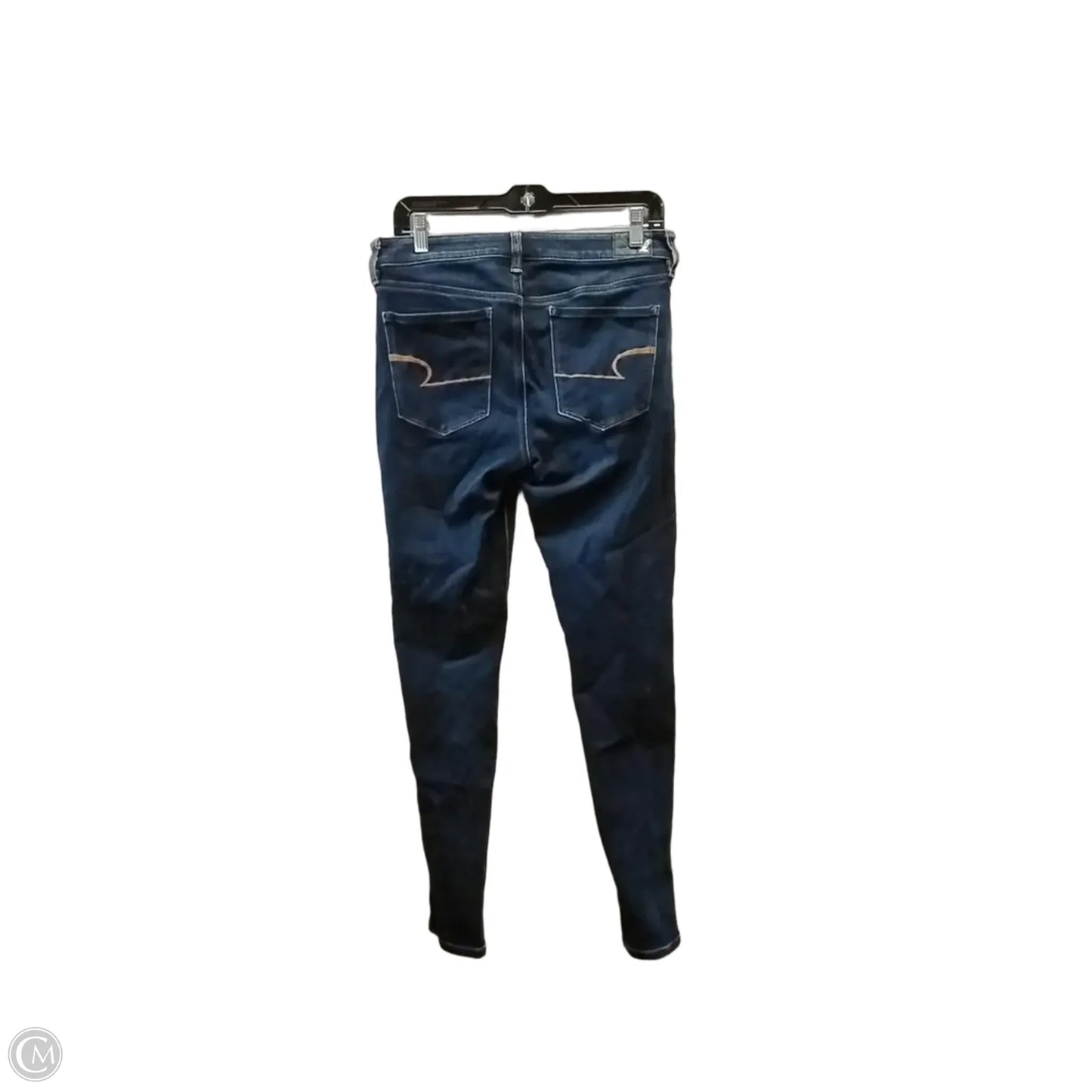 Jeans Skinny By American Eagle In Blue Denim, Size: 8