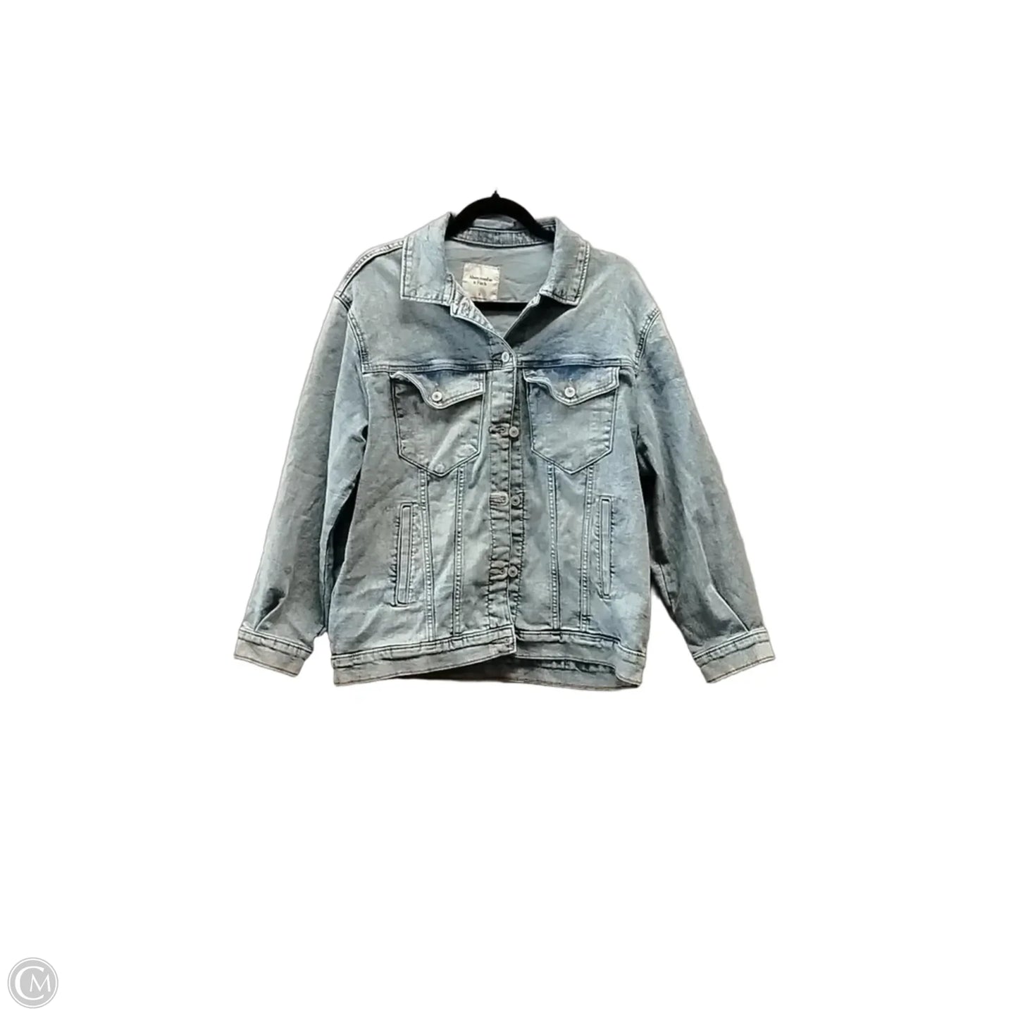 Jacket Denim By Abercrombie And Fitch In Blue Denim, Size: S