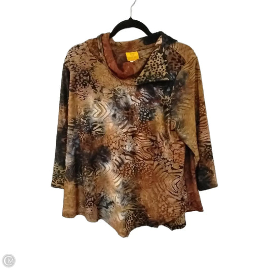 Top Long Sleeve By Ruby Rd In Animal Print, Size: Xlp