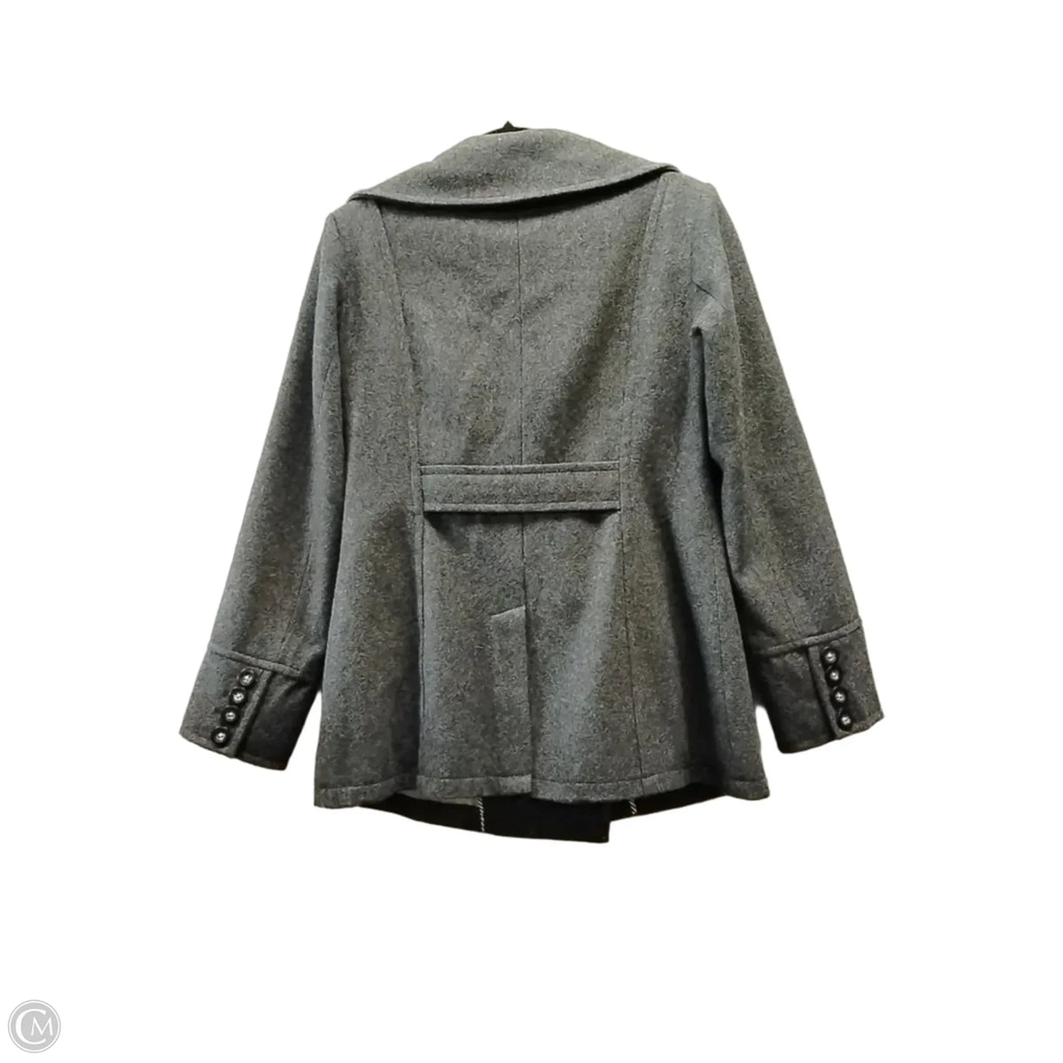 Coat Peacoat By Cme In Grey, Size: M