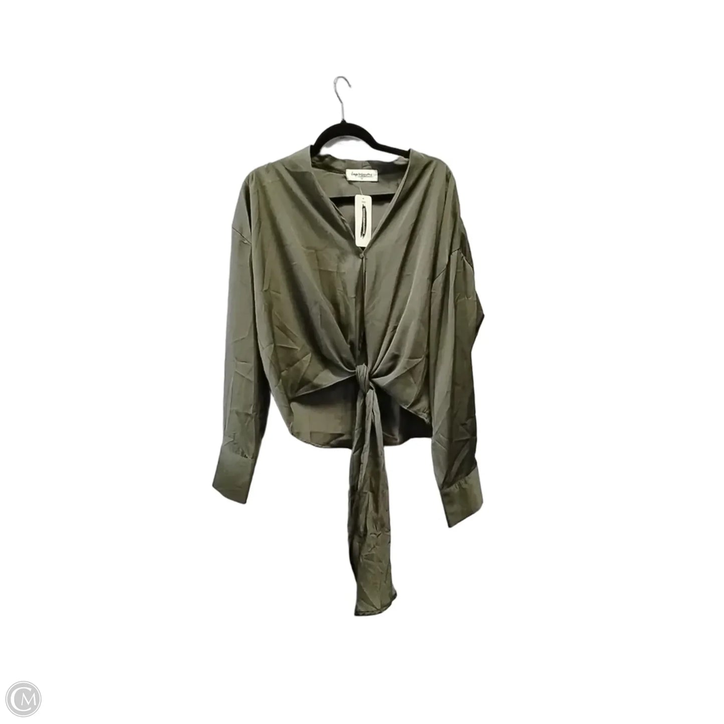 Blouse Long Sleeve By Impressions In Green, Size: L