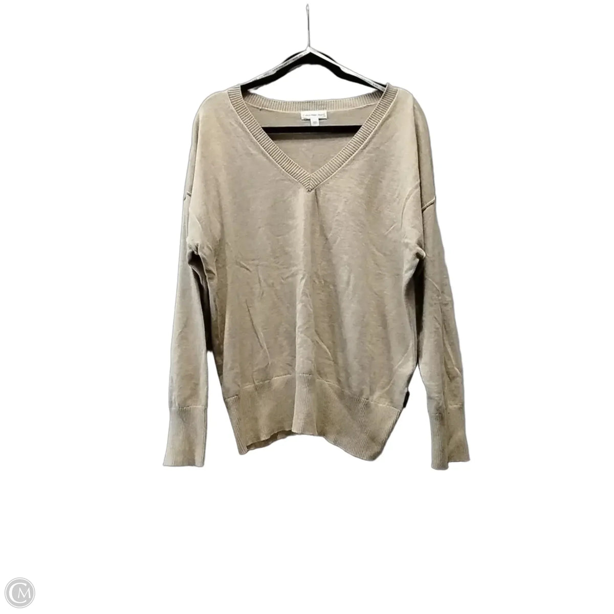 Sweater By Calvin Klein In Tan, Size: Xl