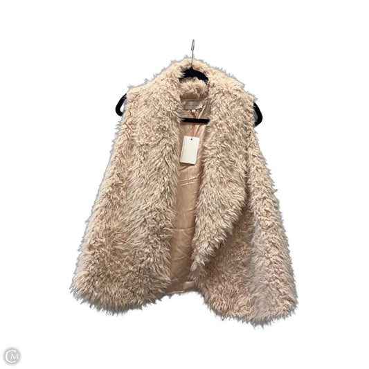 Vest Faux Fur & Sherpa By Skies Are Blue In Beige, Size: M