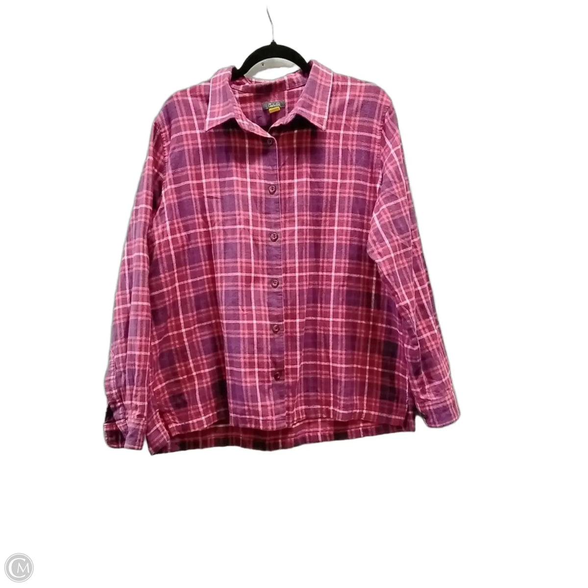 Top Long Sleeve By Cabelas In Plaid Pattern, Size: Xl