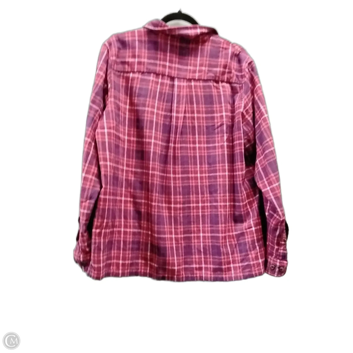 Top Long Sleeve By Cabelas In Plaid Pattern, Size: Xl