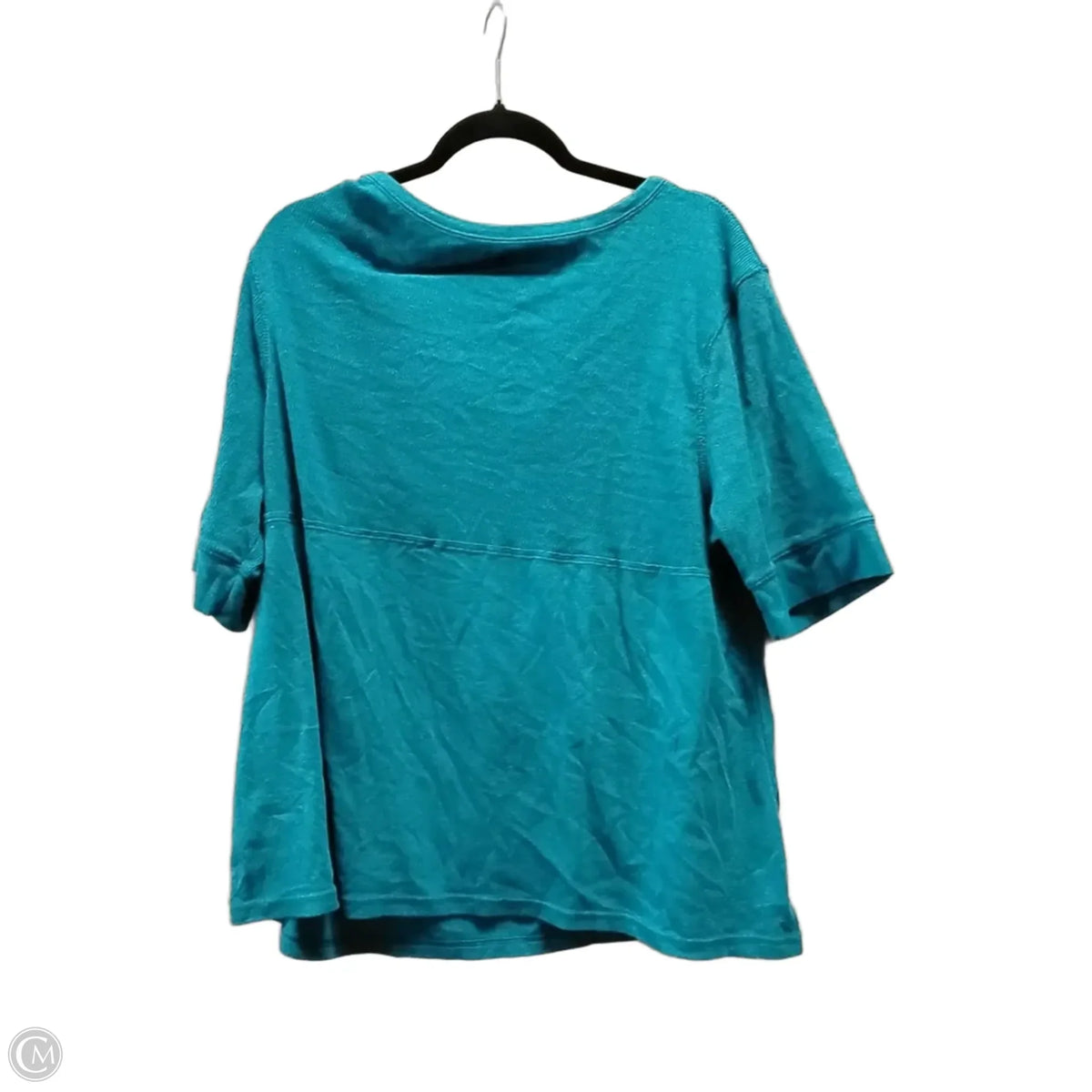 Top Short Sleeve Basic By Faded Glory In Blue, Size: 4x