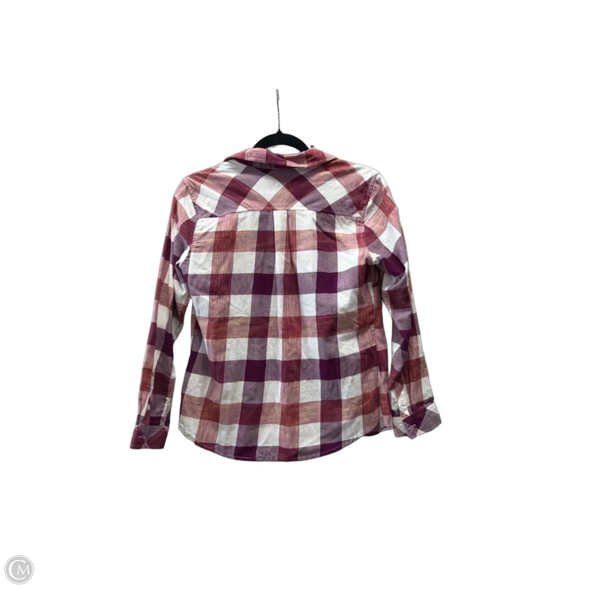 Top Long Sleeve By Croft And Barrow In Plaid Pattern, Size: Sp