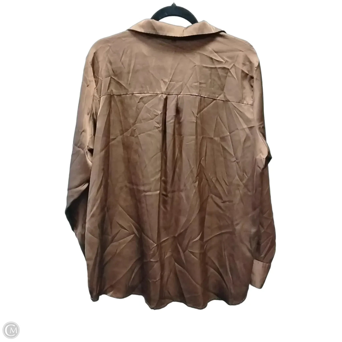 Blouse Long Sleeve By Cme In Brown, Size: 2x