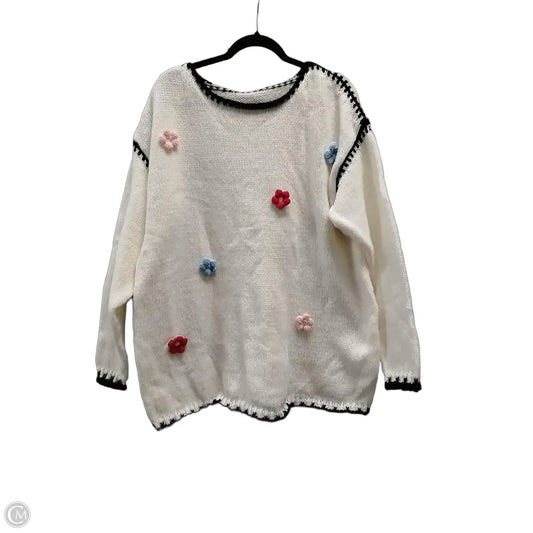 Sweater By Cme In Cream, Size: 2x